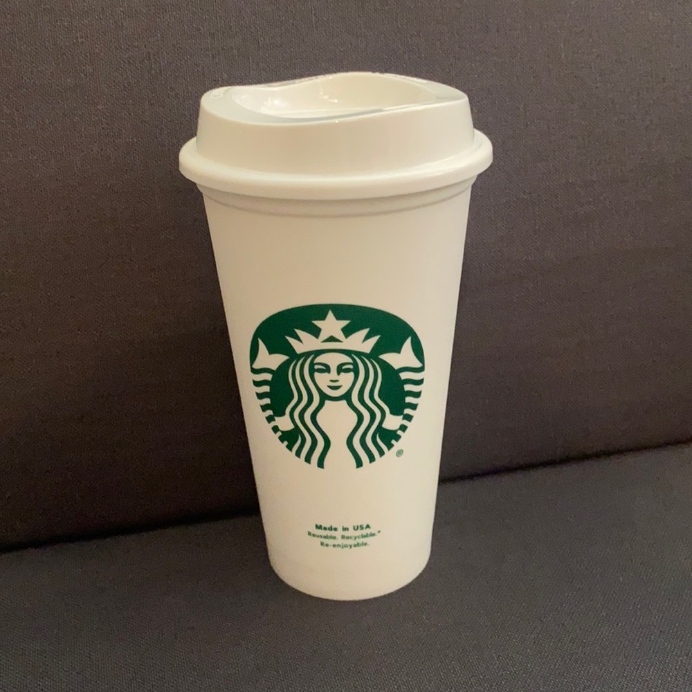 Starbucks Plastic Reusable White Cup